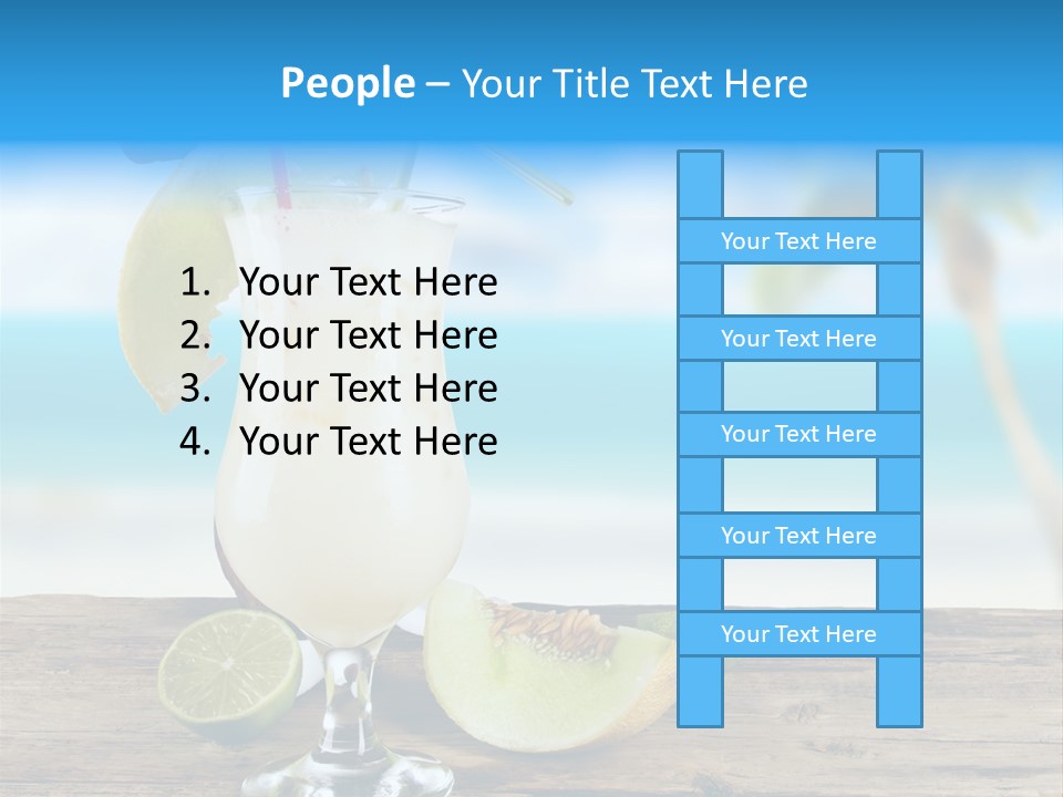 Wood Party Umbrella PowerPoint Template