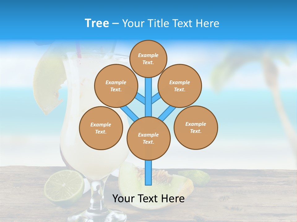Wood Party Umbrella PowerPoint Template