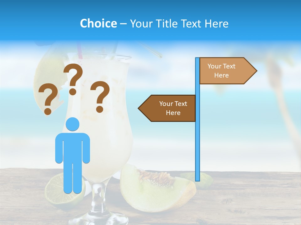 Wood Party Umbrella PowerPoint Template