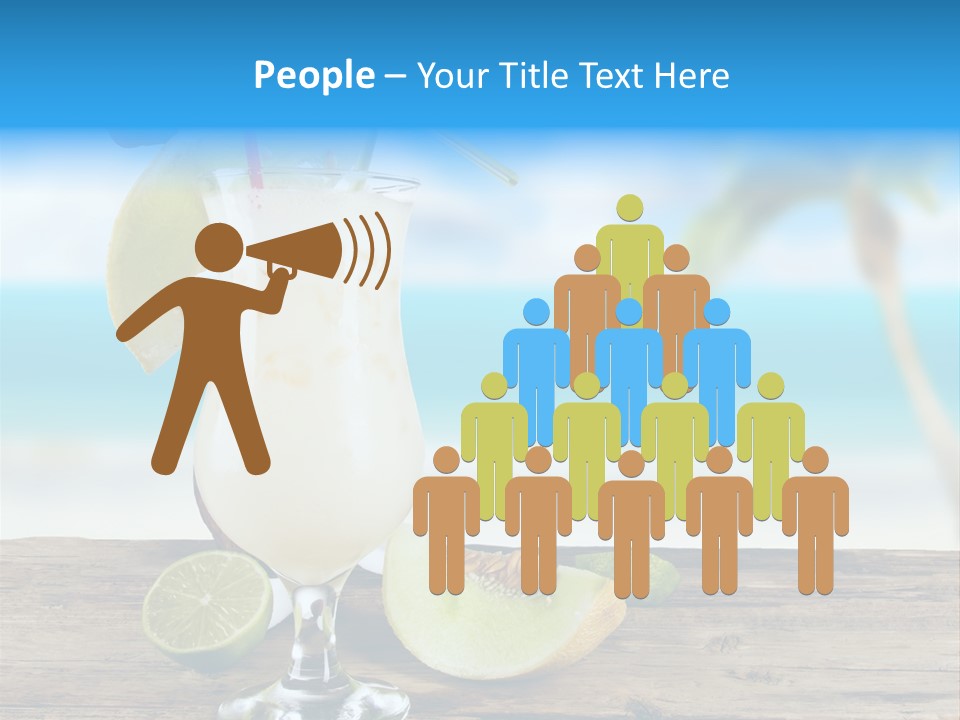 Wood Party Umbrella PowerPoint Template