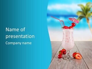 Glassware Sky Wood PowerPoint Template