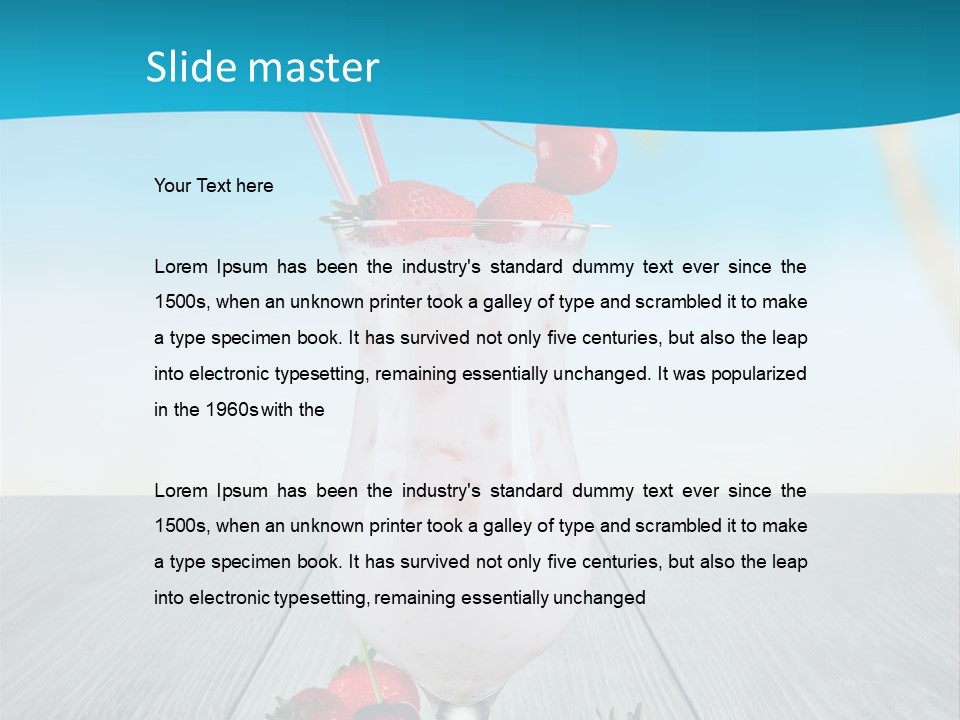 Glassware Sky Wood PowerPoint Template