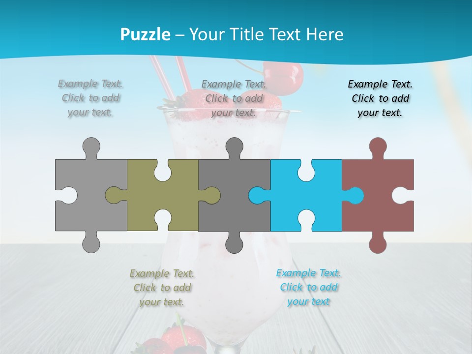Glassware Sky Wood PowerPoint Template
