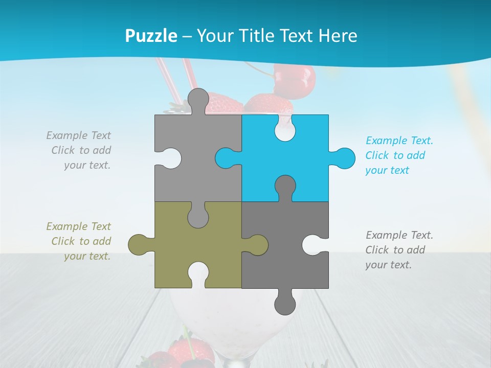 Glassware Sky Wood PowerPoint Template