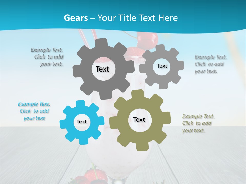 Glassware Sky Wood PowerPoint Template