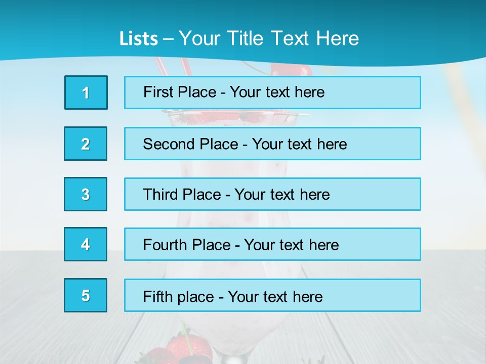 Glassware Sky Wood PowerPoint Template