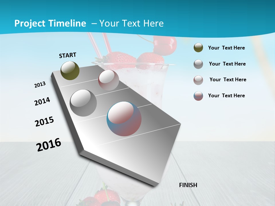 Glassware Sky Wood PowerPoint Template