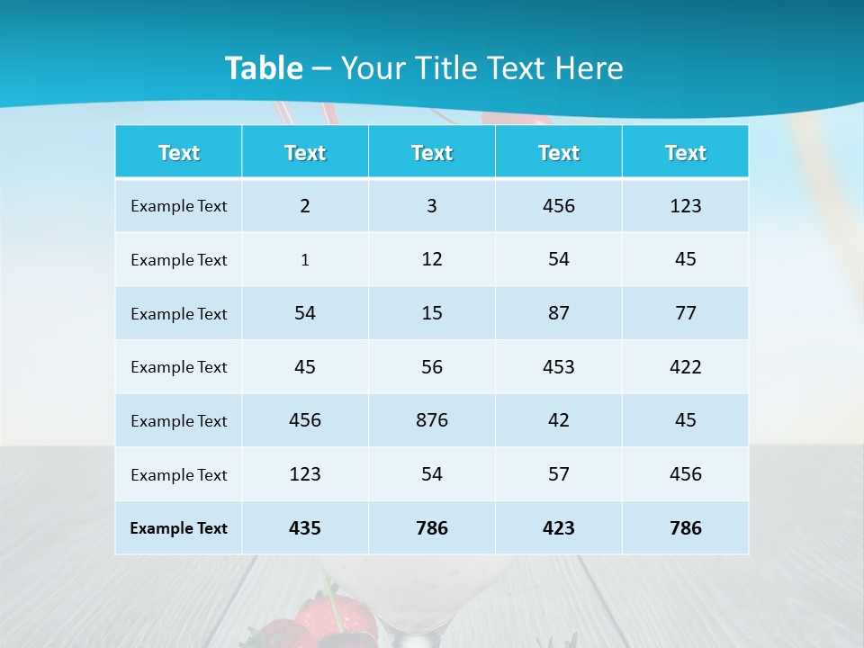 Glassware Sky Wood PowerPoint Template