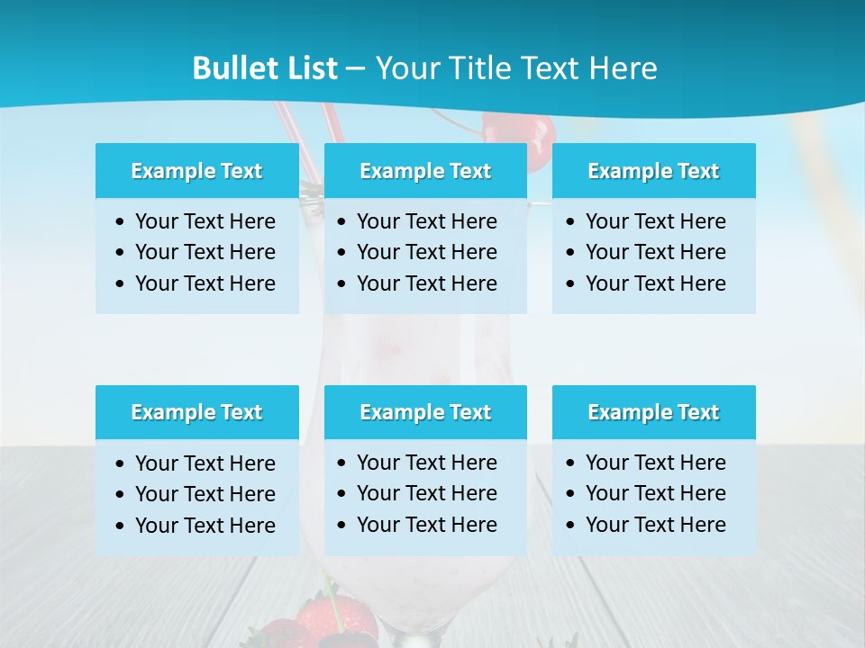 Glassware Sky Wood PowerPoint Template