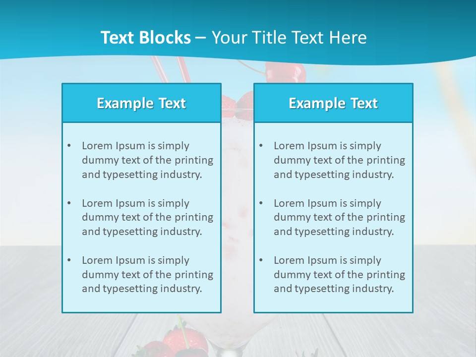 Glassware Sky Wood PowerPoint Template