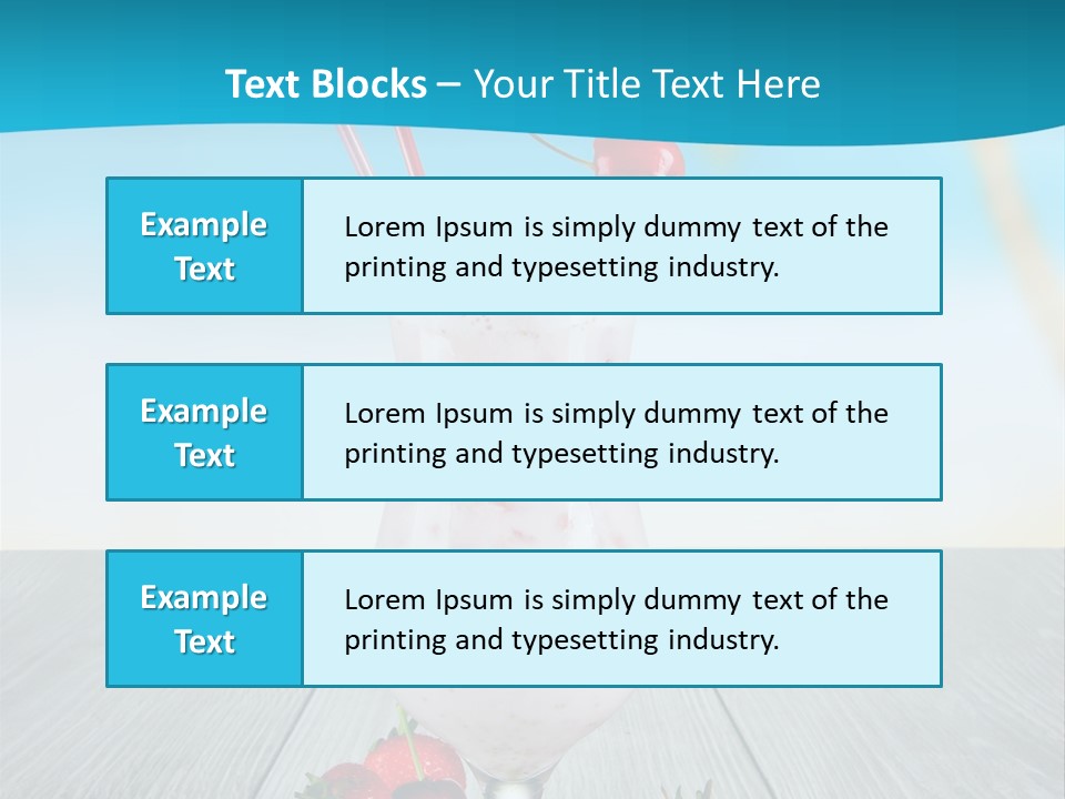 Glassware Sky Wood PowerPoint Template