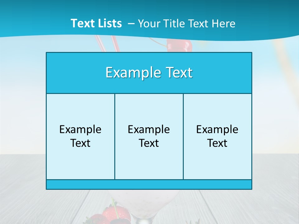 Glassware Sky Wood PowerPoint Template