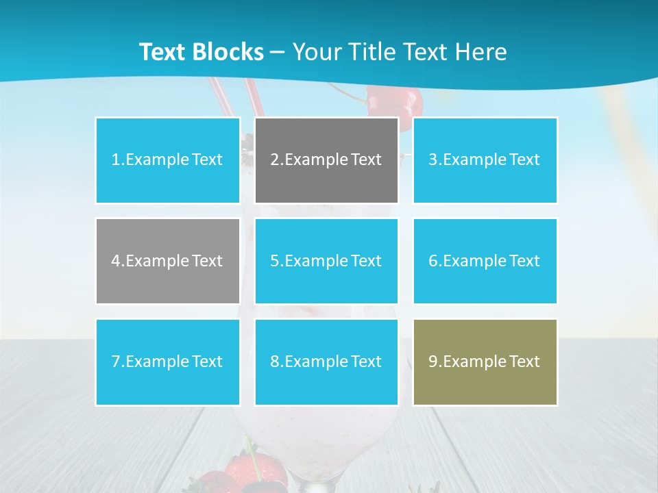 Glassware Sky Wood PowerPoint Template