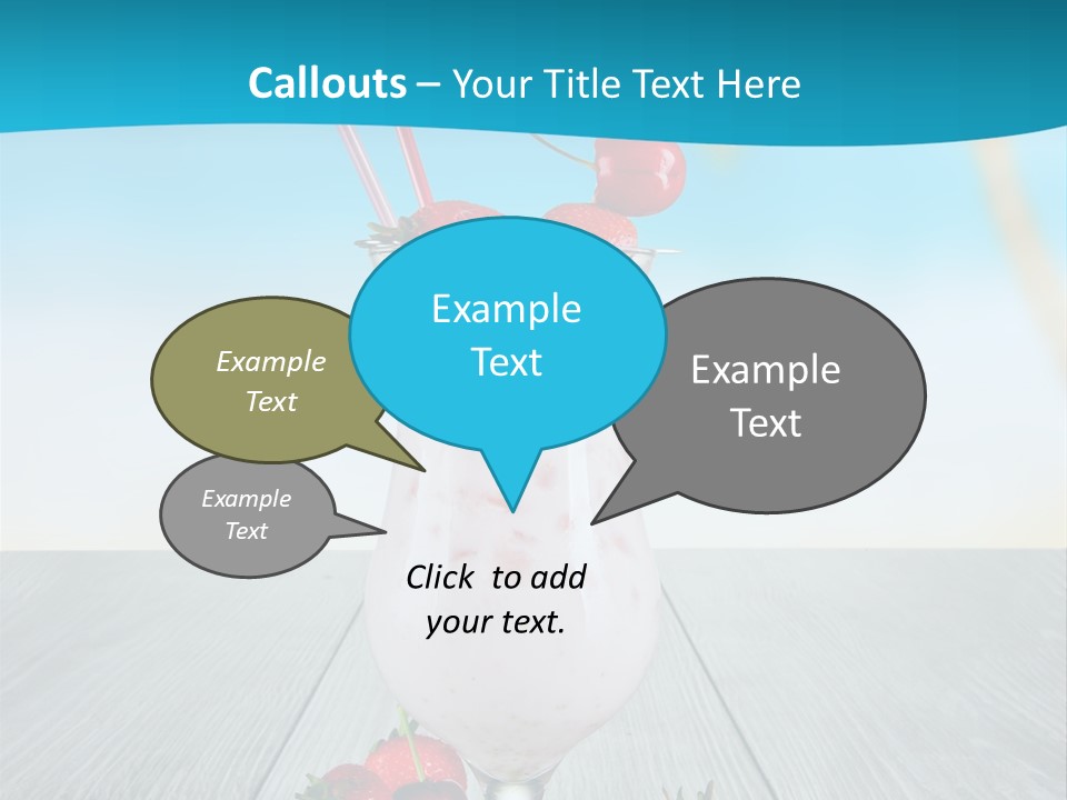 Glassware Sky Wood PowerPoint Template