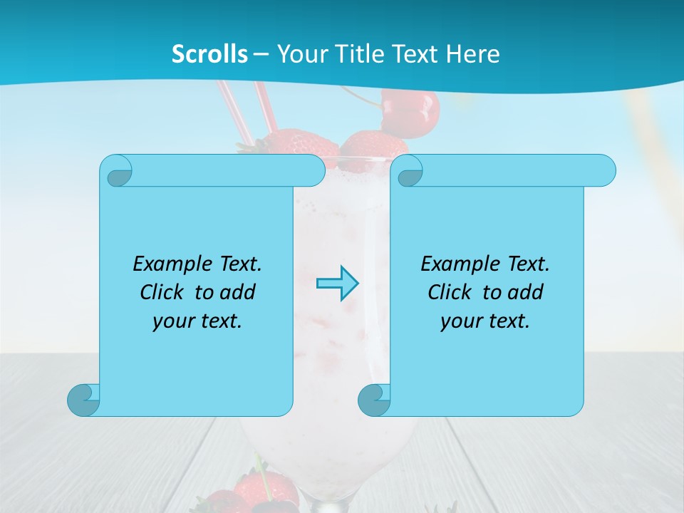 Glassware Sky Wood PowerPoint Template