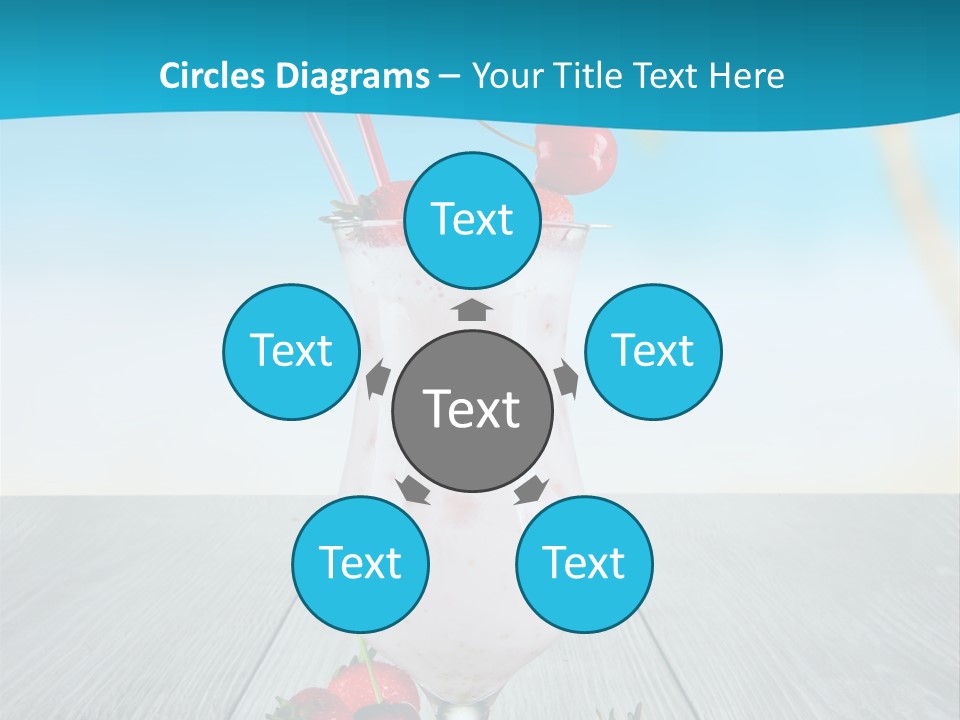 Glassware Sky Wood PowerPoint Template