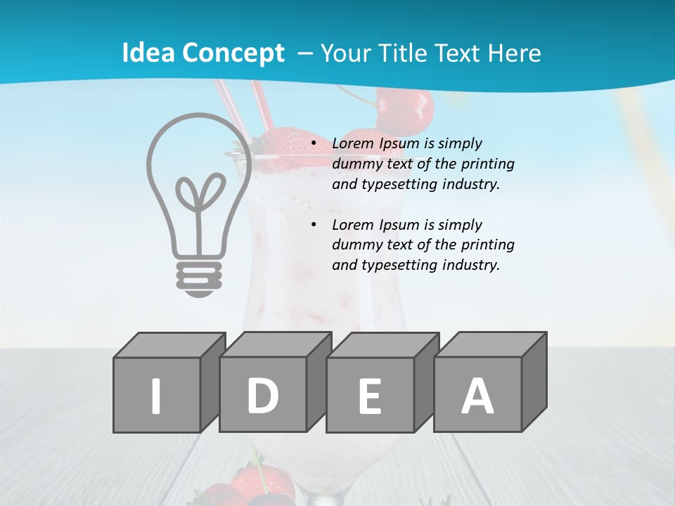 Glassware Sky Wood PowerPoint Template