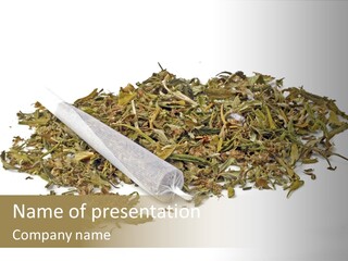 Detail Joint Marijuana PowerPoint Template