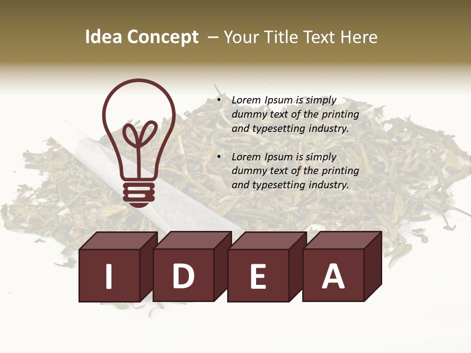 Detail Joint Marijuana PowerPoint Template