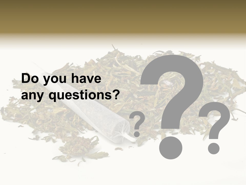 Detail Joint Marijuana PowerPoint Template