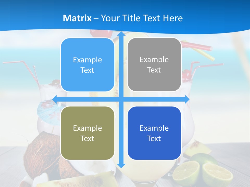 Creamy Umbrella Strawberry PowerPoint Template