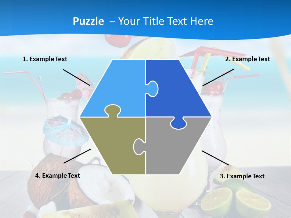 Creamy Umbrella Strawberry PowerPoint Template