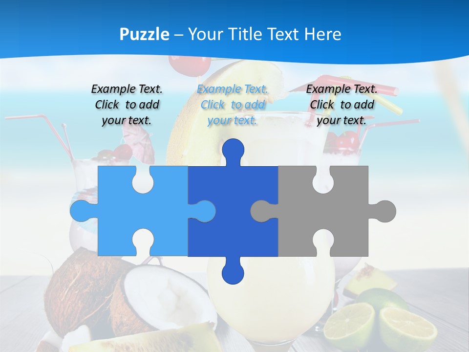 Creamy Umbrella Strawberry PowerPoint Template