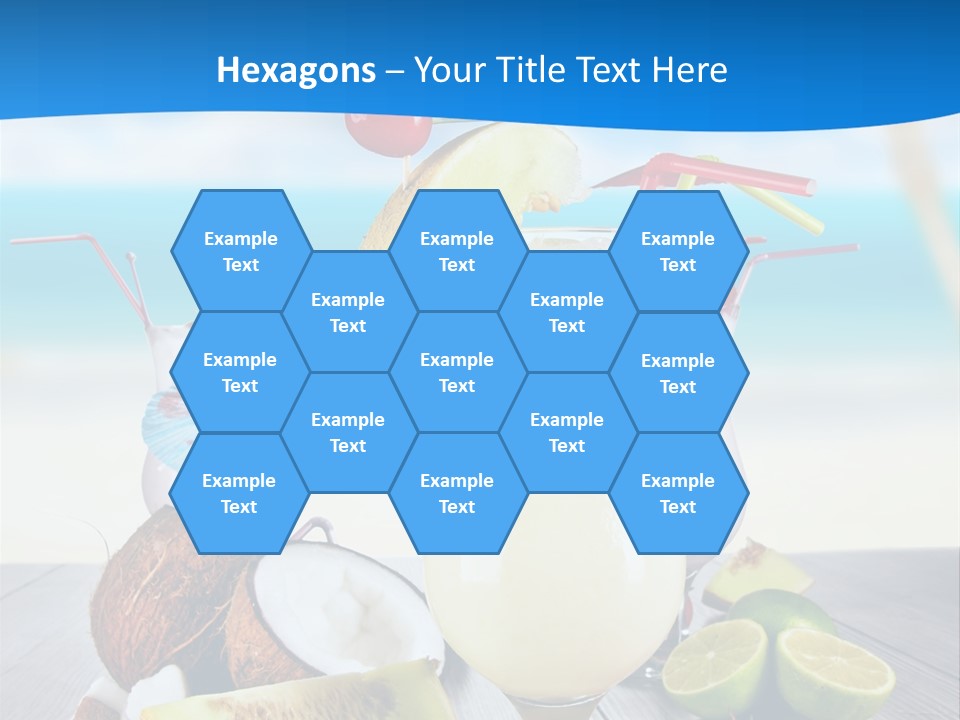 Creamy Umbrella Strawberry PowerPoint Template