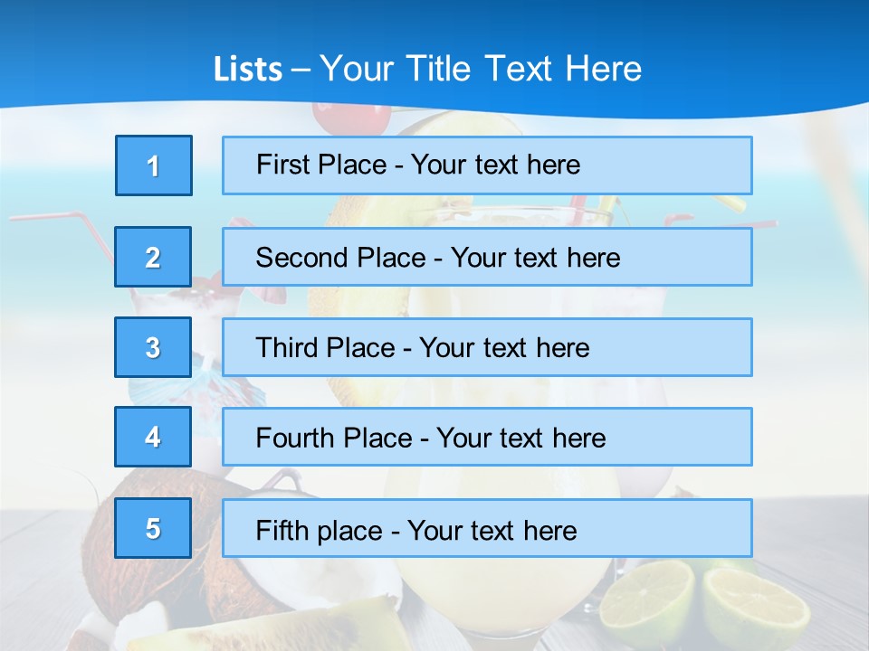 Creamy Umbrella Strawberry PowerPoint Template