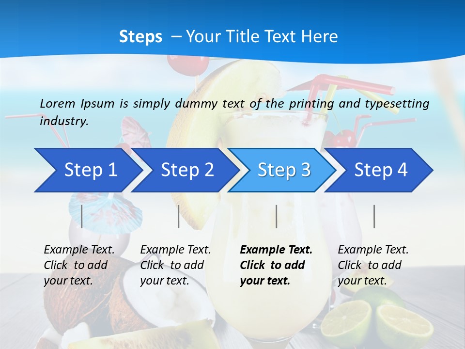Creamy Umbrella Strawberry PowerPoint Template