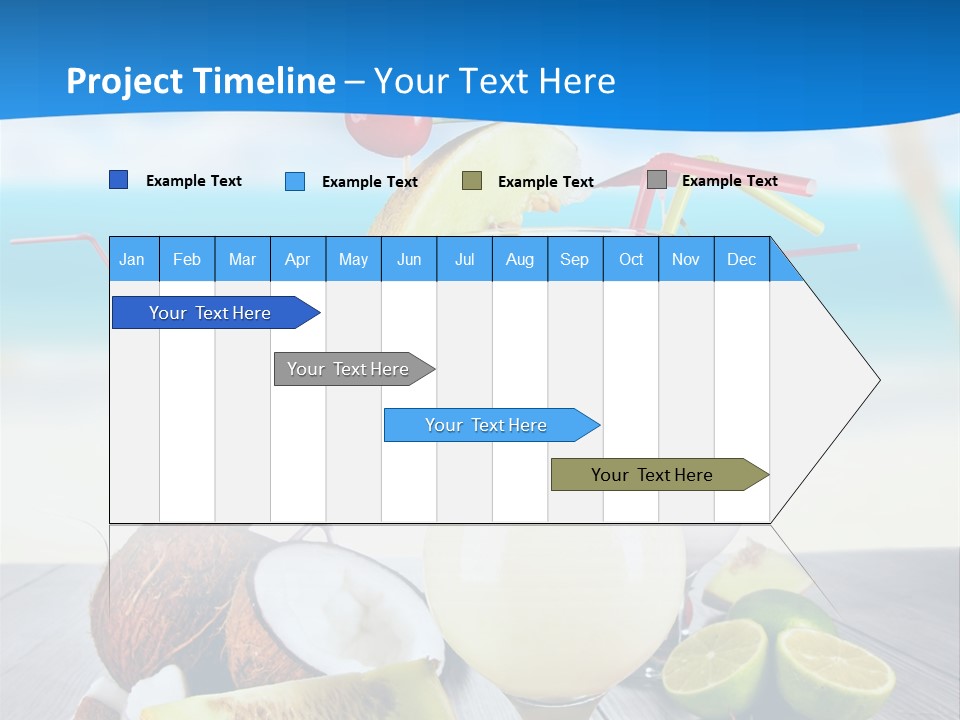 Creamy Umbrella Strawberry PowerPoint Template