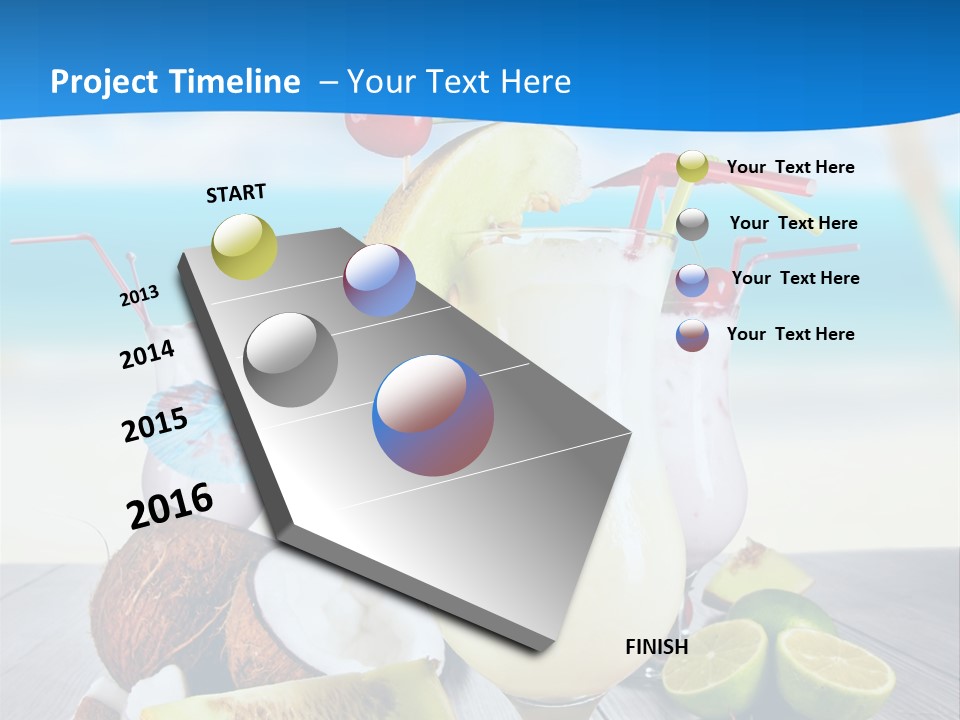 Creamy Umbrella Strawberry PowerPoint Template