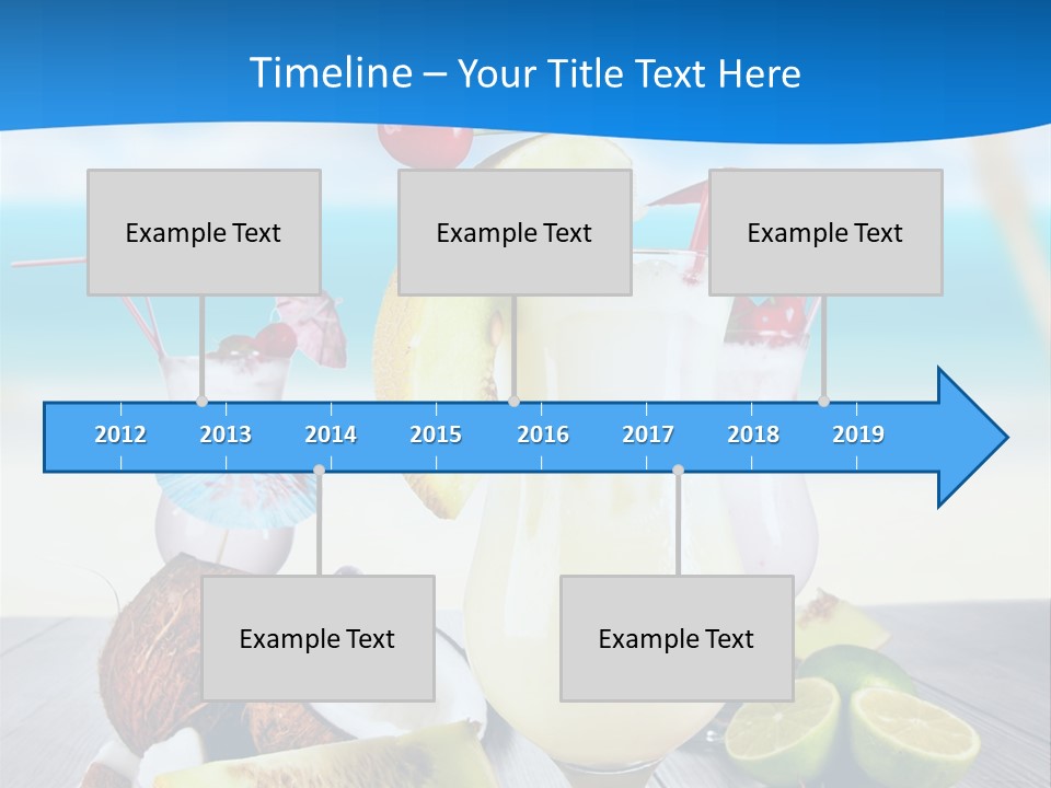 Creamy Umbrella Strawberry PowerPoint Template
