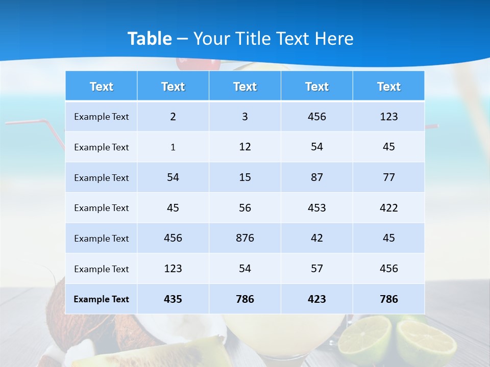 Creamy Umbrella Strawberry PowerPoint Template