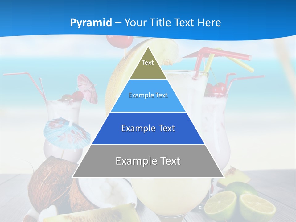 Creamy Umbrella Strawberry PowerPoint Template