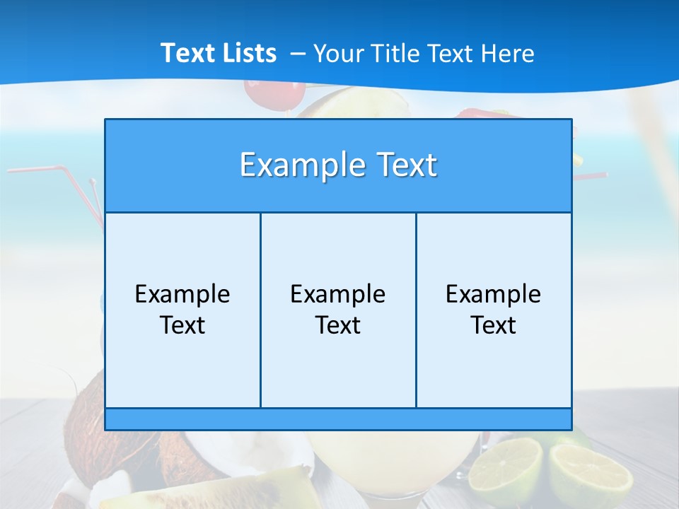 Creamy Umbrella Strawberry PowerPoint Template