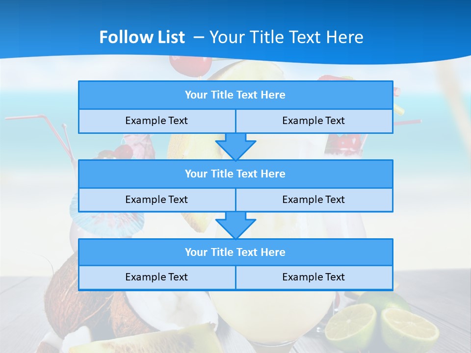 Creamy Umbrella Strawberry PowerPoint Template