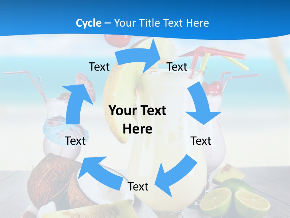 Creamy Umbrella Strawberry PowerPoint Template