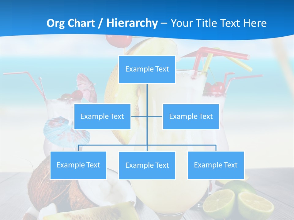 Creamy Umbrella Strawberry PowerPoint Template
