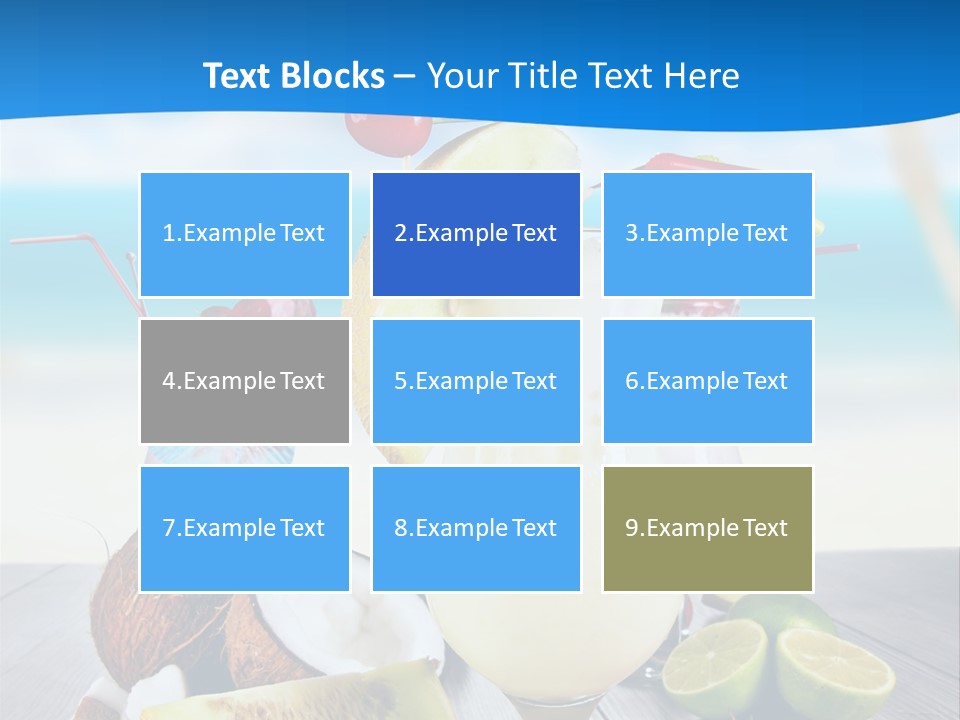 Creamy Umbrella Strawberry PowerPoint Template