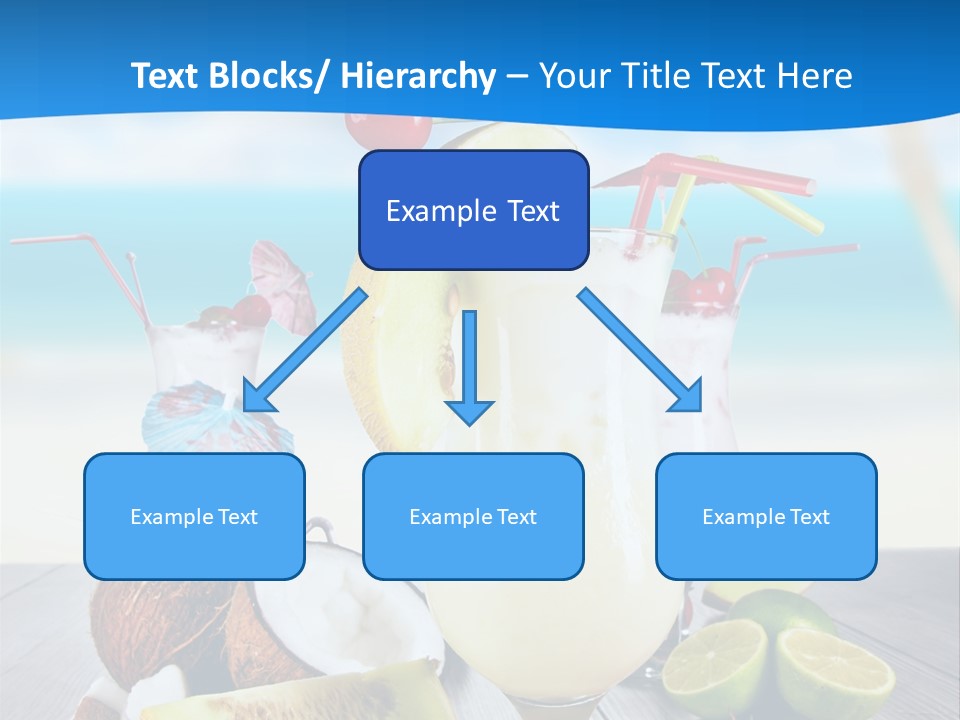 Creamy Umbrella Strawberry PowerPoint Template