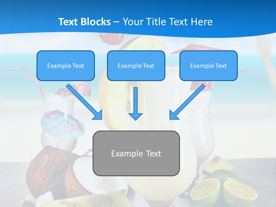 Creamy Umbrella Strawberry PowerPoint Template