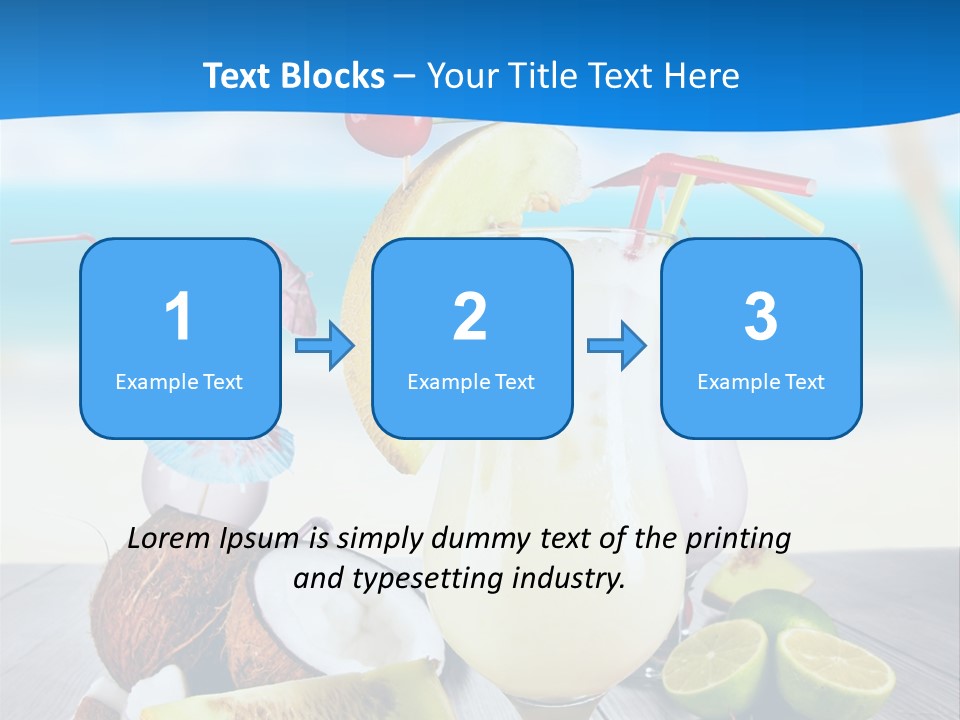 Creamy Umbrella Strawberry PowerPoint Template