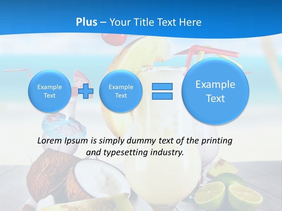 Creamy Umbrella Strawberry PowerPoint Template
