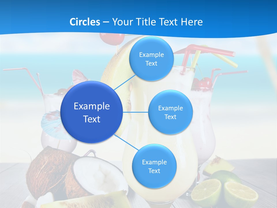 Creamy Umbrella Strawberry PowerPoint Template