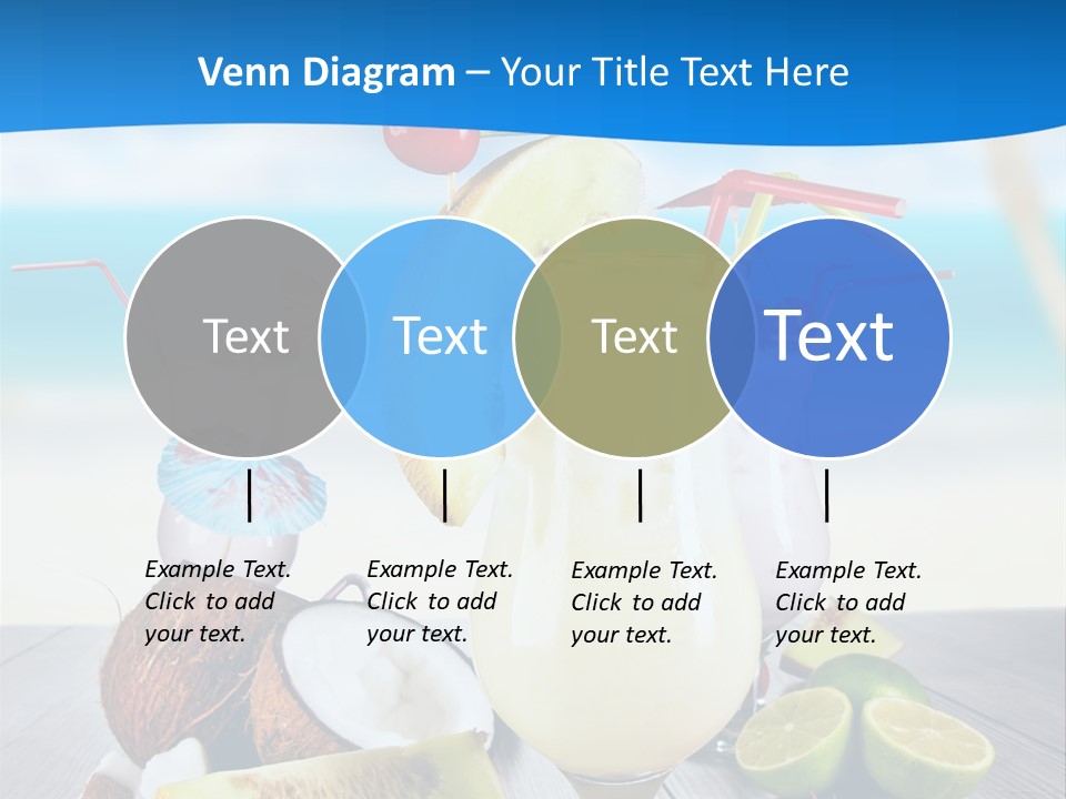 Creamy Umbrella Strawberry PowerPoint Template