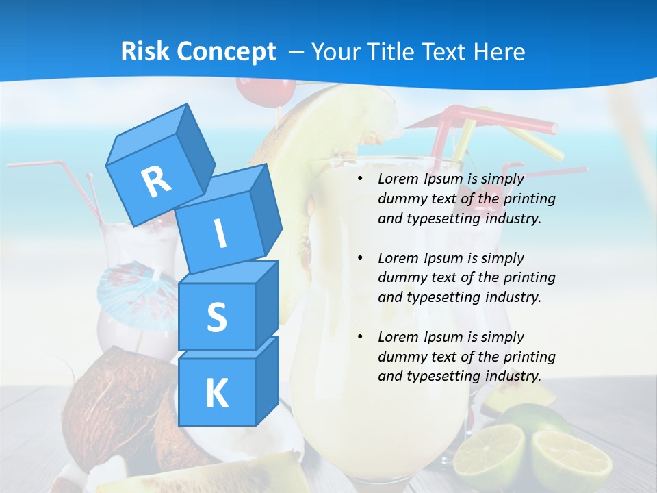 Creamy Umbrella Strawberry PowerPoint Template