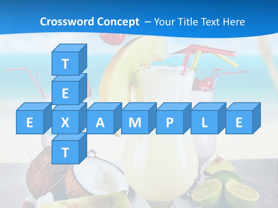 Creamy Umbrella Strawberry PowerPoint Template