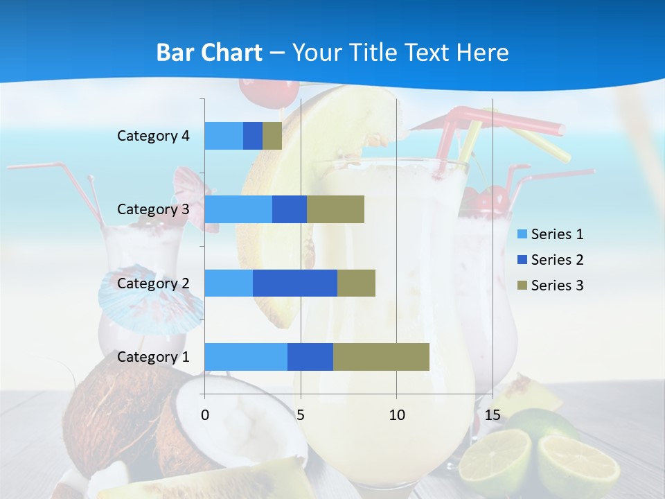 Creamy Umbrella Strawberry PowerPoint Template