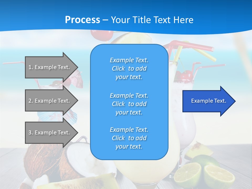 Creamy Umbrella Strawberry PowerPoint Template